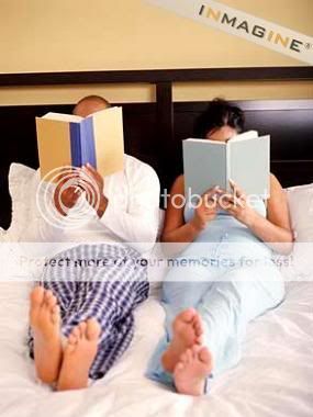 Between the covers, beween the sheets.