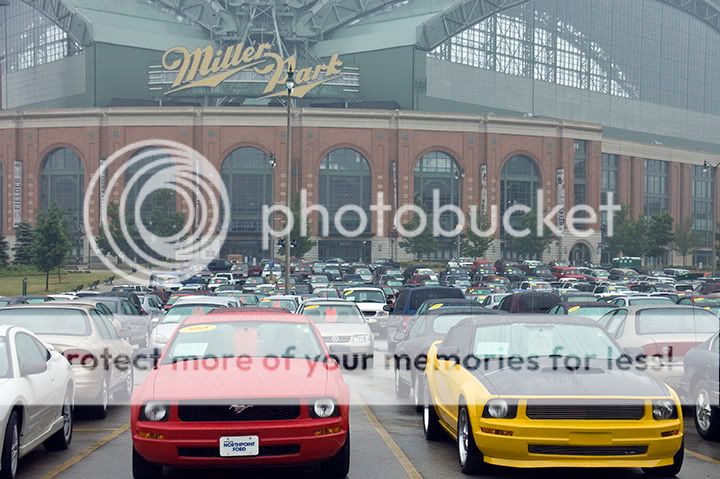 Big Car Sale at Miller Park - Mustangs - copyright 2009 Jeffery Blackwell